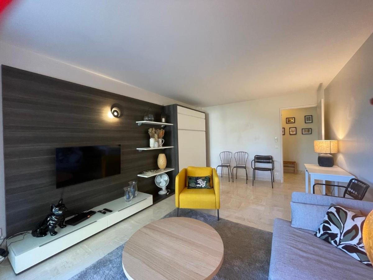 C012-Appartement Confortable Avec Piscine, Tennis Et Grand Parc Канни Екстер'єр фото